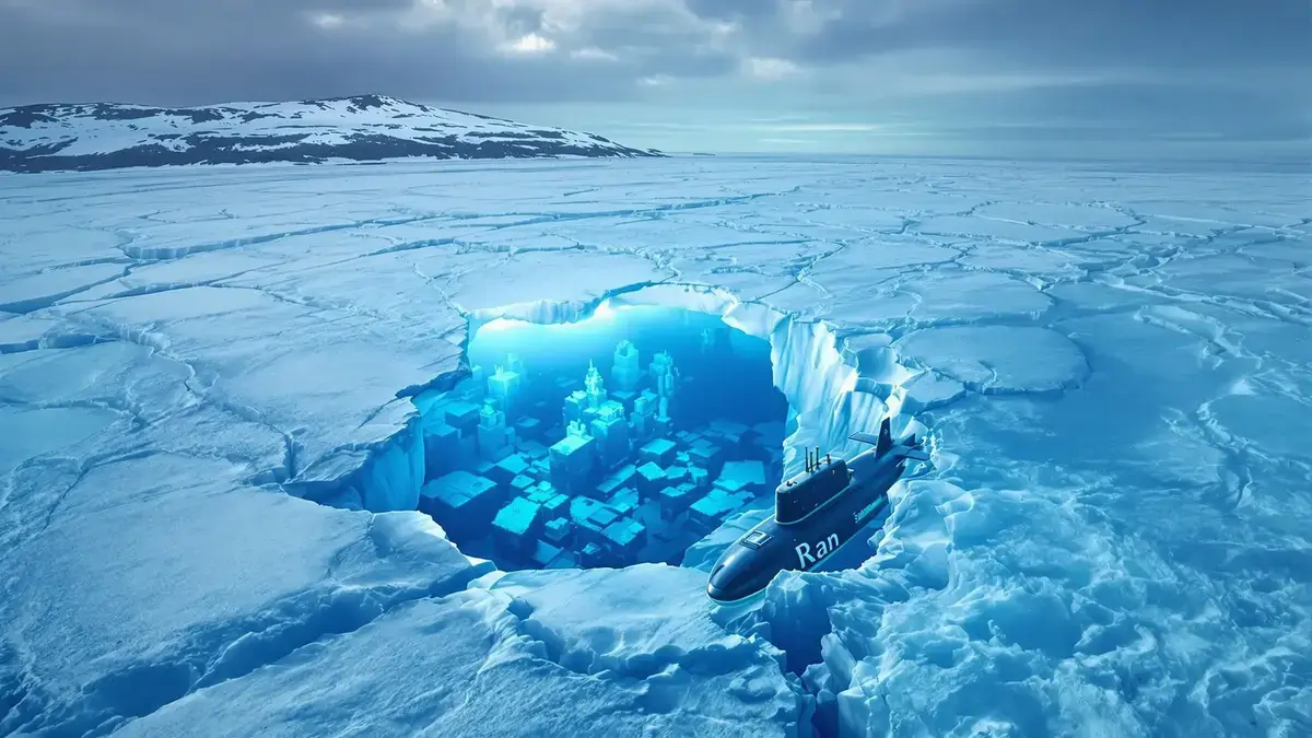 Een onderzeeboot verdwijnt in de Antartis na het ontdekken van onbekende structuren onder het ijs
